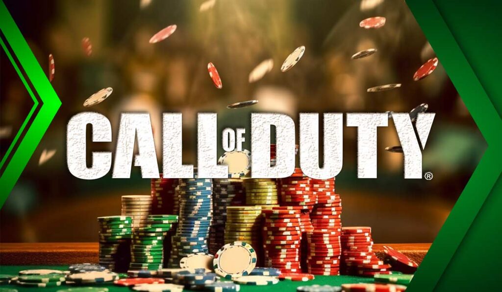 Stacks-of-casino-chips-with-a-Call-of-Duty-logo