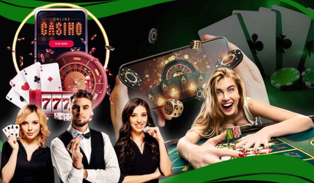 Player enjoying an online casino live game