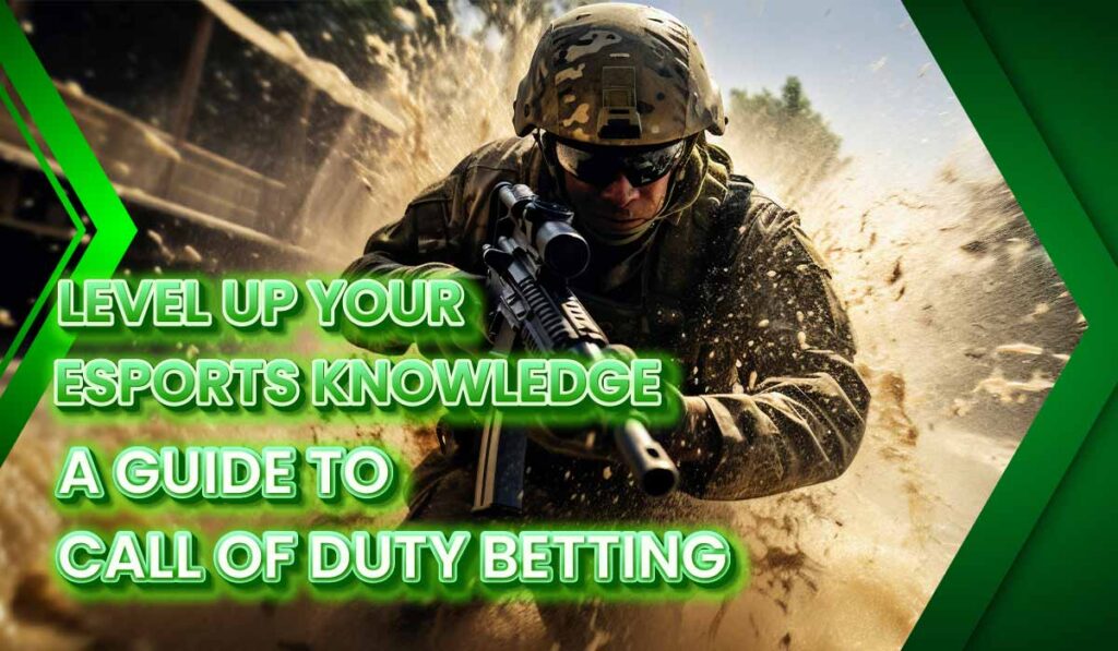 Call of Duty player aiming down sights, symbolizing the action and competition in Call of Duty betting.