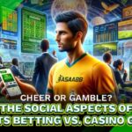 Football player and casino roulette wheel, symbolizing the two options of sports betting and casino games.